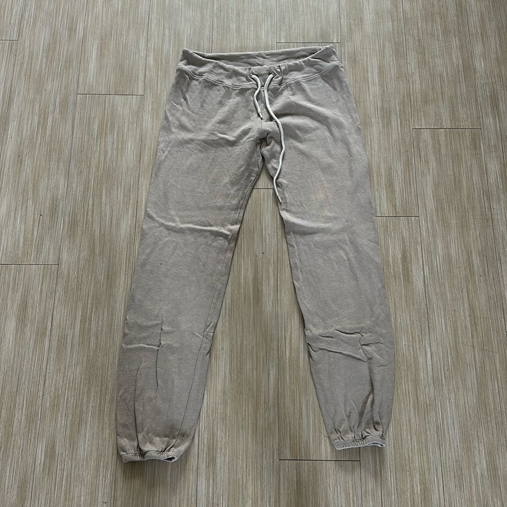 Monrow Taupe Drawstring Jogger Pants